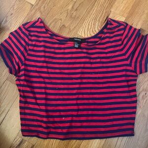 Forever 21 Medium striped crop top